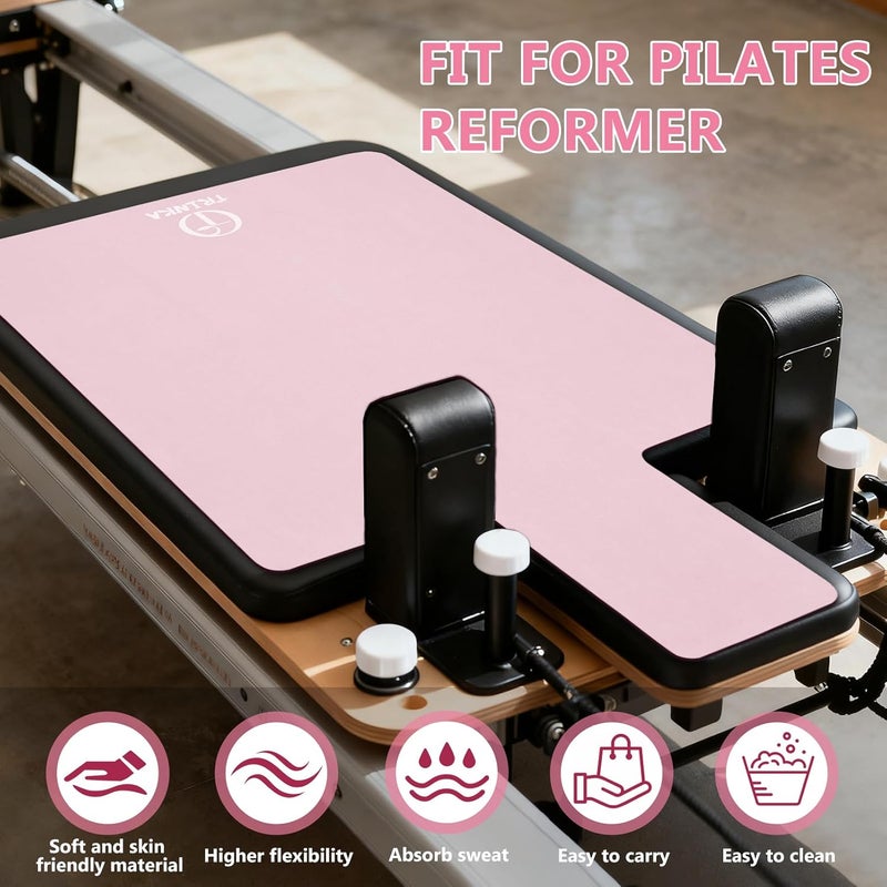 TRINKA Non-Slip Pilates Reformer Mat, 2mm Thick Pilates Reformer Machine Cover Mat, 39" x 24" Foldable Washable Absorb Sweat Accessory for Home, Studio, Gym Fitness - Image 4